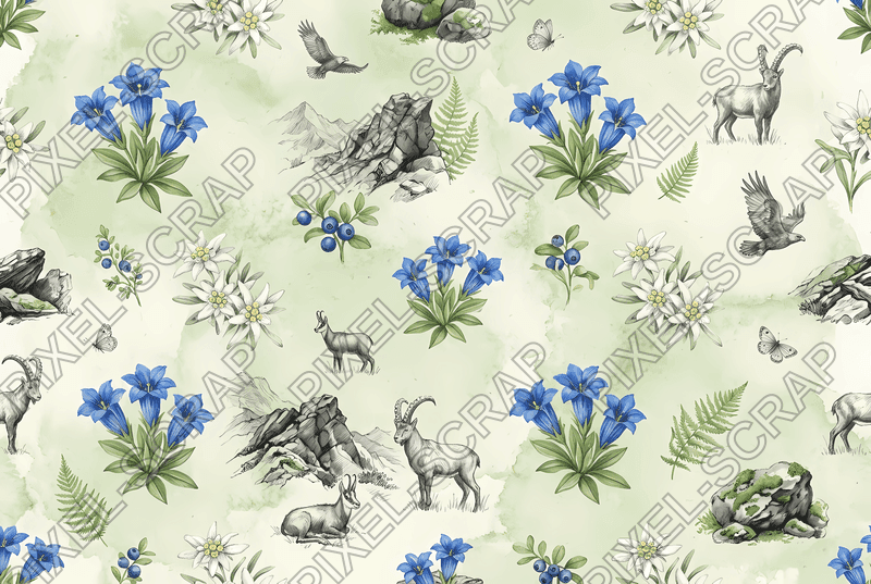 Alpine Flora Pattern