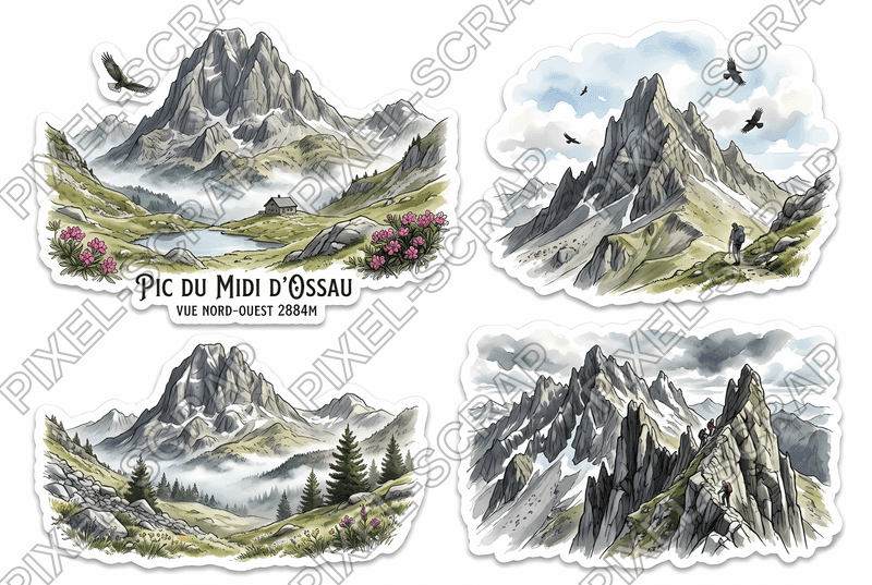 Ossau Peak Stickers