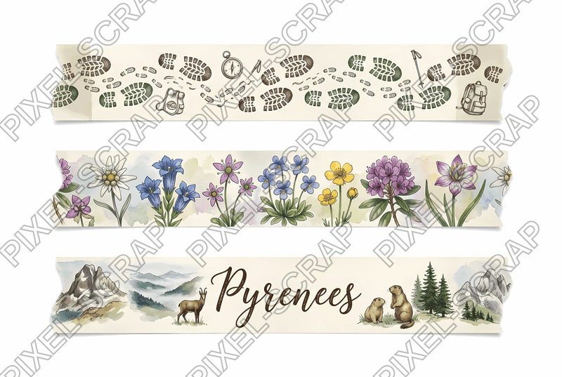 Flower & Trail Washi
