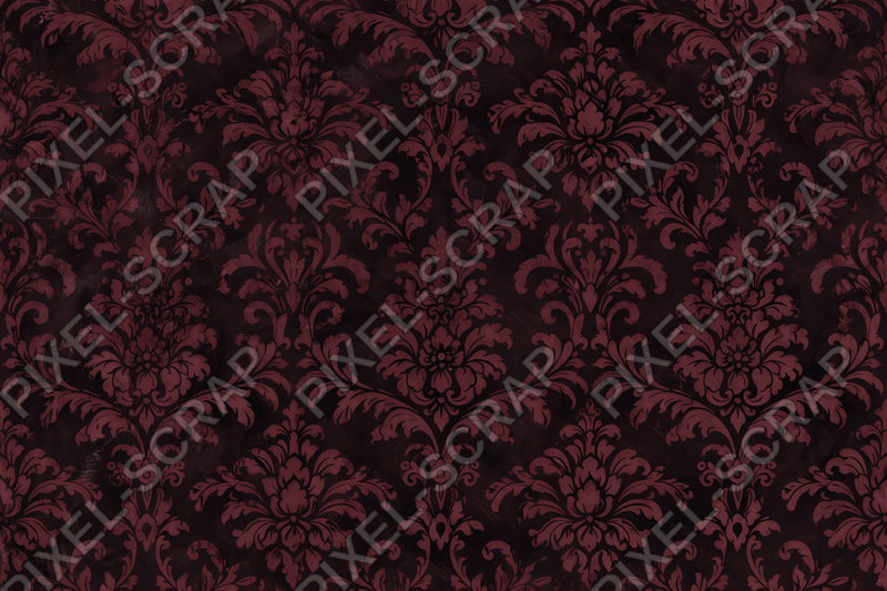 Burgundy Damask